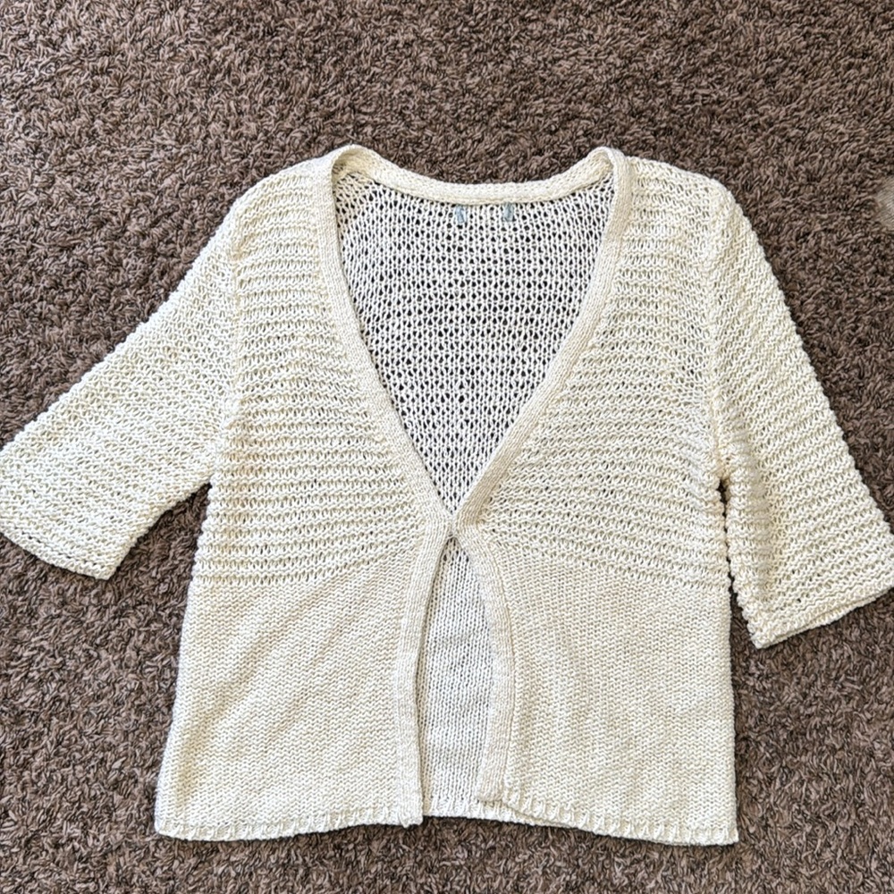 Cream Knit Women's Top